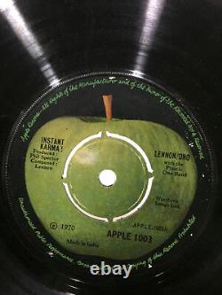 THE BEATLES PLASTIC ONO BAND JOHN LENNON instant karma RARE SINGLE INDIA VG+