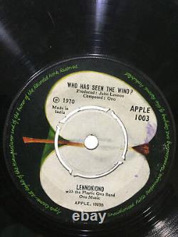 THE BEATLES PLASTIC ONO BAND JOHN LENNON instant karma RARE SINGLE INDIA VG+