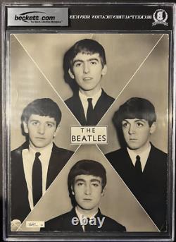 THE BEATLES SIGNED AUTOGRAPHED 1962 VALEX CARD LENNON STARR HARRISON (2) COAs
