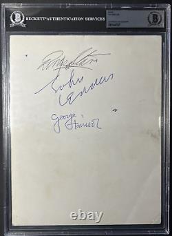 THE BEATLES SIGNED AUTOGRAPHED 1962 VALEX CARD LENNON STARR HARRISON (2) COAs