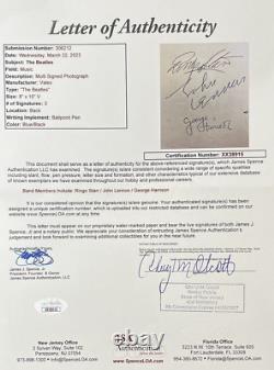THE BEATLES SIGNED AUTOGRAPHED 1962 VALEX CARD LENNON STARR HARRISON (2) COAs