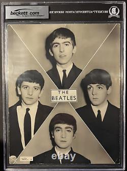 THE BEATLES SIGNED AUTOGRAPHED 1962 VALEX CARD LENNON STARR HARRISON (2) COAs
