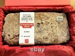 THE BEATLES STRAWBERRY FIELD BRICK With certificate Serialized John Lennon