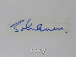 THE BEATLES Signed Autograph 3x5 Index Card Cut Set x4 Slab John Lennon BAS JSA