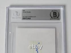 THE BEATLES Signed Autograph 3x5 Index Card Cut Set x4 Slab John Lennon BAS JSA
