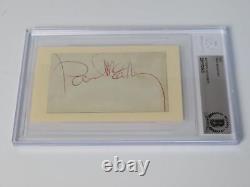 THE BEATLES Signed Autograph 3x5 Index Card Cut Set x4 Slab John Lennon BAS JSA