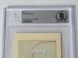 THE BEATLES Signed Autograph 3x5 Index Card Cut Set x4 Slab John Lennon BAS JSA