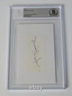 THE BEATLES Signed Autograph 3x5 Index Card Cut Set x4 Slab John Lennon BAS JSA