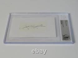 THE BEATLES Signed Autograph 3x5 Index Card Cut Set x4 Slab John Lennon BAS JSA