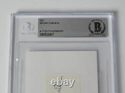 THE BEATLES Signed Autograph 3x5 Index Card Cut Set x4 Slab John Lennon BAS JSA