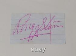 THE BEATLES Signed Autograph 3x5 Index Card Cut Set x4 Slab John Lennon BAS JSA