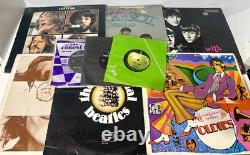 THE BEATLES Vintage Australian Vinyl Record Lot 7 LPs 3 Singles John Lennon