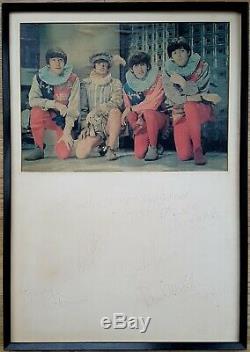 THE BEATLES large set of framed autographs signed John Lennon Paul McCartney LOA