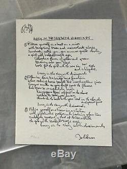 The Artwork of John Lennon lyrics Lucy In the Sky with Diamonds the Beatles