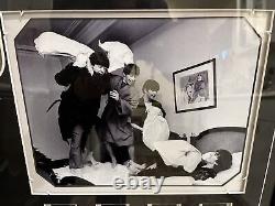 The BEATLES BED SHEETS Whittier Hotel Detroit 1964 John Lennon Original Framed