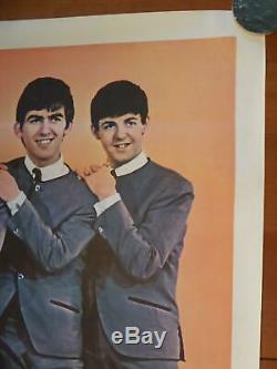 The Beatles 1964 Fan Club Giant Large Promo Poster 42x58 Life Size John Lennon