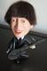 The Beatles 1964 John Lennon Pvc Rubber Figure With Guitar Nems Seltaeb Rare