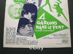 The Beatles 1964 Original A Hard Days Night Flyer Handbill John Lennon