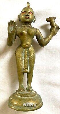 The Beatles 1968 India John Lennon Devi Pavarti Statue Solid Brass 19th Century