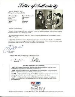 The Beatles (4) Signed Autographed Cut PSA/DNA Graded MINT 9! John Lennon