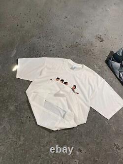 The Beatles 90s Vintage White T Shirt Abbey Road John Lennon Rock Size L Cotton