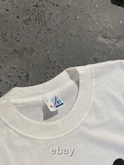 The Beatles 90s Vintage White T Shirt Abbey Road John Lennon Rock Size L Cotton