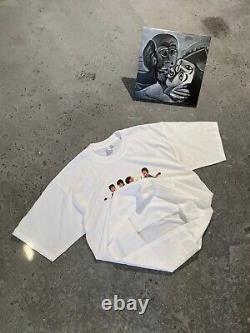 The Beatles 90s Vintage White T Shirt Abbey Road John Lennon Rock Size L Cotton