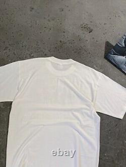 The Beatles 90s Vintage White T Shirt Abbey Road John Lennon Rock Size L Cotton