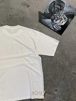 The Beatles 90s Vintage White T Shirt Abbey Road John Lennon Rock Size L Cotton