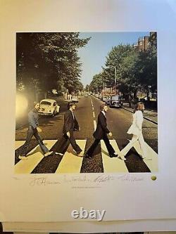 The Beatles Abbey Road Lithograph Art Print #7135/9800 Unframed John Lennon