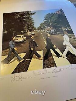 The Beatles Abbey Road Lithograph Art Print #7135/9800 Unframed John Lennon