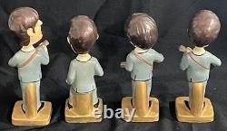 The Beatles Bobb'n Head Set Of 4 Car Mascots 1964 8 Inch John Lennon Bobble