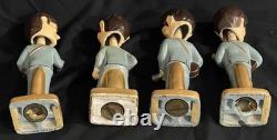 The Beatles Bobb'n Head Set Of 4 Car Mascots 1964 8 Inch John Lennon Bobble