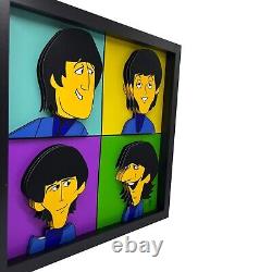 The Beatles Cartoon 3D Pop Art Print John Lennon Paul McCartney George Harrison