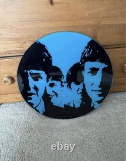 The Beatles, Glass Artwork +John Lennon Yoko Ono Bag One from 1970, Rare