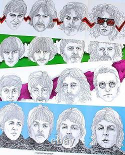 The Beatles Huge Original 1974 Promo 5 Poster Set Apple Capitol John Lennon Mint
