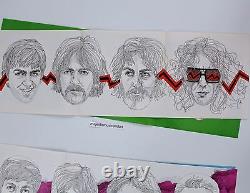 The Beatles Huge Original 1974 Promo 5 Poster Set Apple Capitol John Lennon Mint