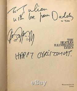 The Beatles Illustrated Lyrics Inscribed by John Lennon to his Son Julian 1969