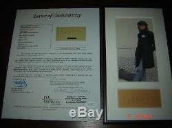 The Beatles JOHN LENNON Signed Autographed Framed Cut Signature JSA COA