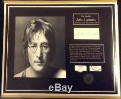 The Beatles / John Lennon / Genuine Hair / Photo & Towel Piece / Coa / Loa