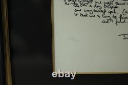 The Beatles John Lennon Handwritten SIGNED Lyrics'Day Tripper' #624/1000