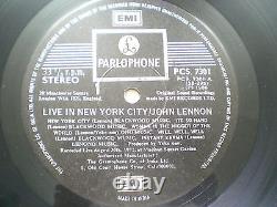 The Beatles John Lennon Live In New York City Parlophone Rare Lp India 243 Ex
