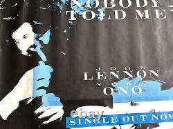 The Beatles John Lennon Nobody Told Me 1984 60X40 Polydor Poster Rare Item