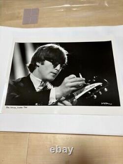 The Beatles -John Lennon Original Gelatin Silver Print Photo Signed New Rare