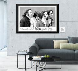The Beatles John Lennon Paul McCartney Facsimile Signed Framed Museum Canvas