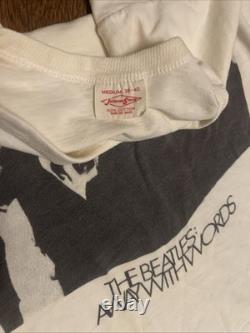 The Beatles John Lennon Paul McCartney Vintage 70s T-Shirt Away With Words Small