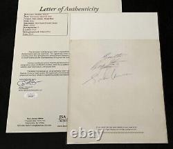 The Beatles John Lennon & Ringo Starr Signed & Inscribed Page Jsa Coa Loa Rare