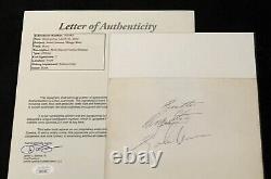 The Beatles John Lennon & Ringo Starr Signed & Inscribed Page Jsa Coa Loa Rare