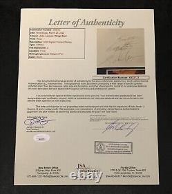 The Beatles John Lennon & Ringo Starr Signed & Inscribed Page Jsa Coa Loa Rare