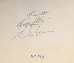 The Beatles John Lennon & Ringo Starr Signed & Inscribed Page Jsa Coa Loa Rare
